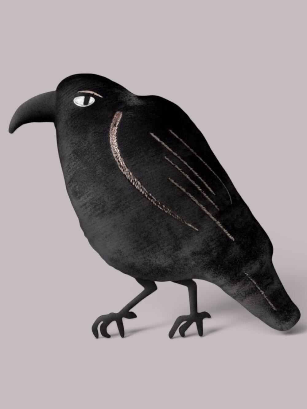 New Hyde & EEK Raven Halloween Bird Throw Pillow Plush Target Gothic Decor Black